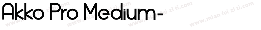 Akko Pro Medium字体转换